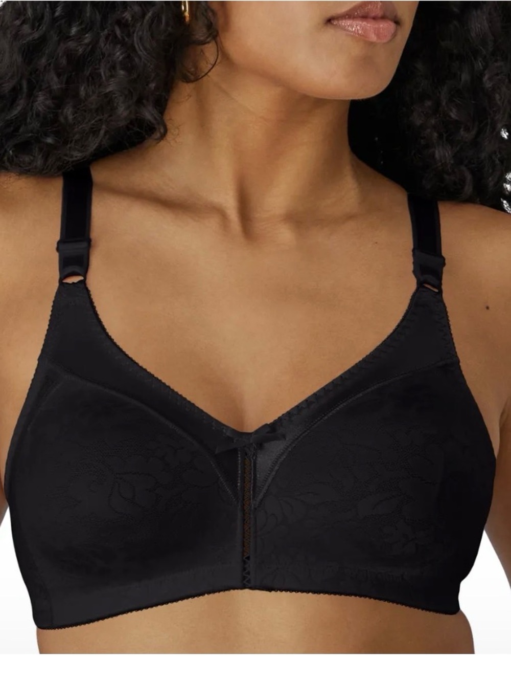 Bali Style 3372 Jacquered Wireless Double Support Bra Size 40DD